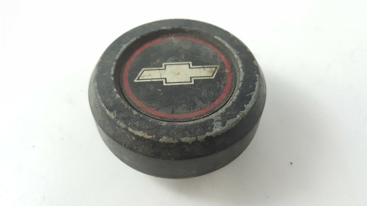 Chevrolet Chevy Wheel Center Hub Cap Black/Red Ring/Silver Logo 2 5/8" CH338