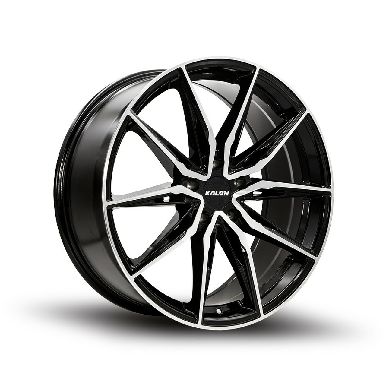 Set 4 18" Kalon Wheels Cypher 102 Gloss Black Machined Face 18x8 5x4.5 35mm Rims