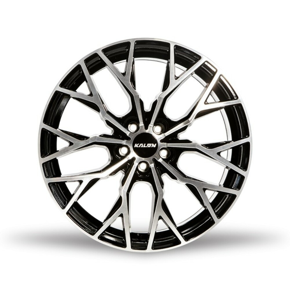Set 4 20" Kalon Wheels Inferno 103 Black Machined Face 20x9 Wheels 5x4.5 35mm