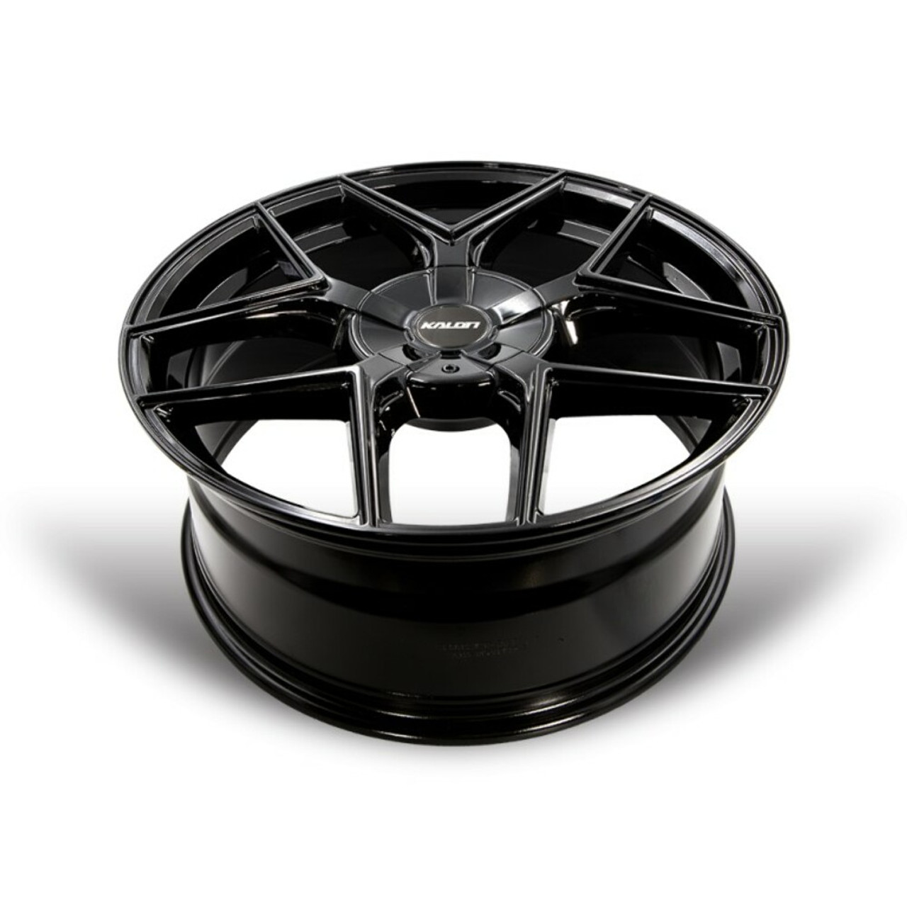 Set 4 20" Kalon Wheels Falcon 201 Gloss Black 20x8.5 Wheels 5x110 5x4.5 38mm Rim