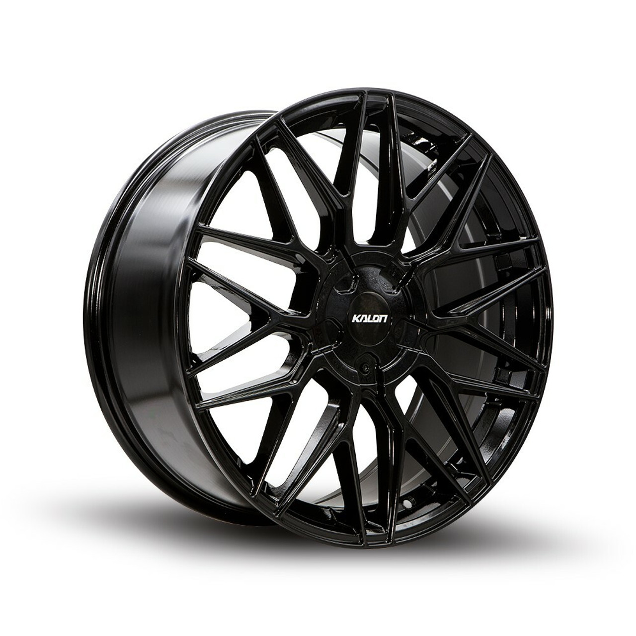 Set 4 16" Kalon Wheels Blitz 203 Gloss Black 16x7 Wheels 5x112 5x120 42mm Rims