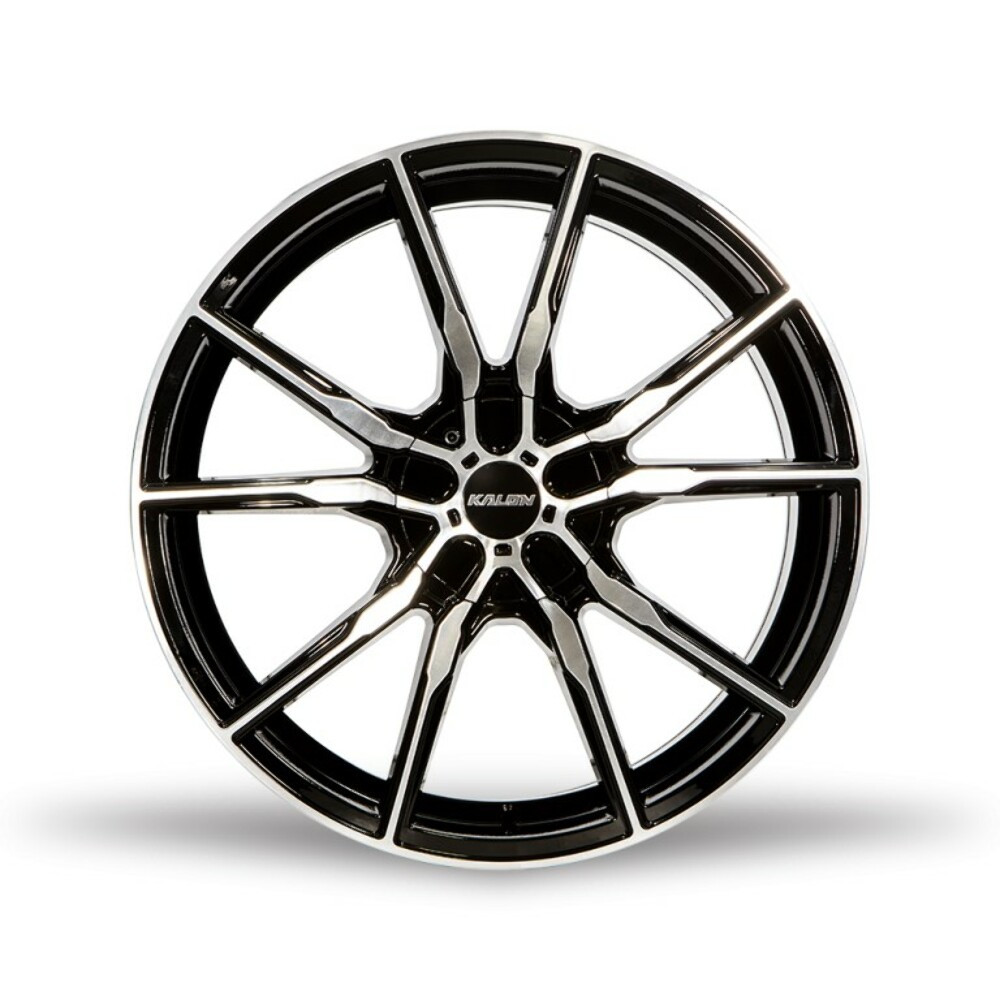 Set 4 18" Kalon Wheels Pyro 202 18x8 5x100 5x4.5 40mm Black Machined Face Wheels