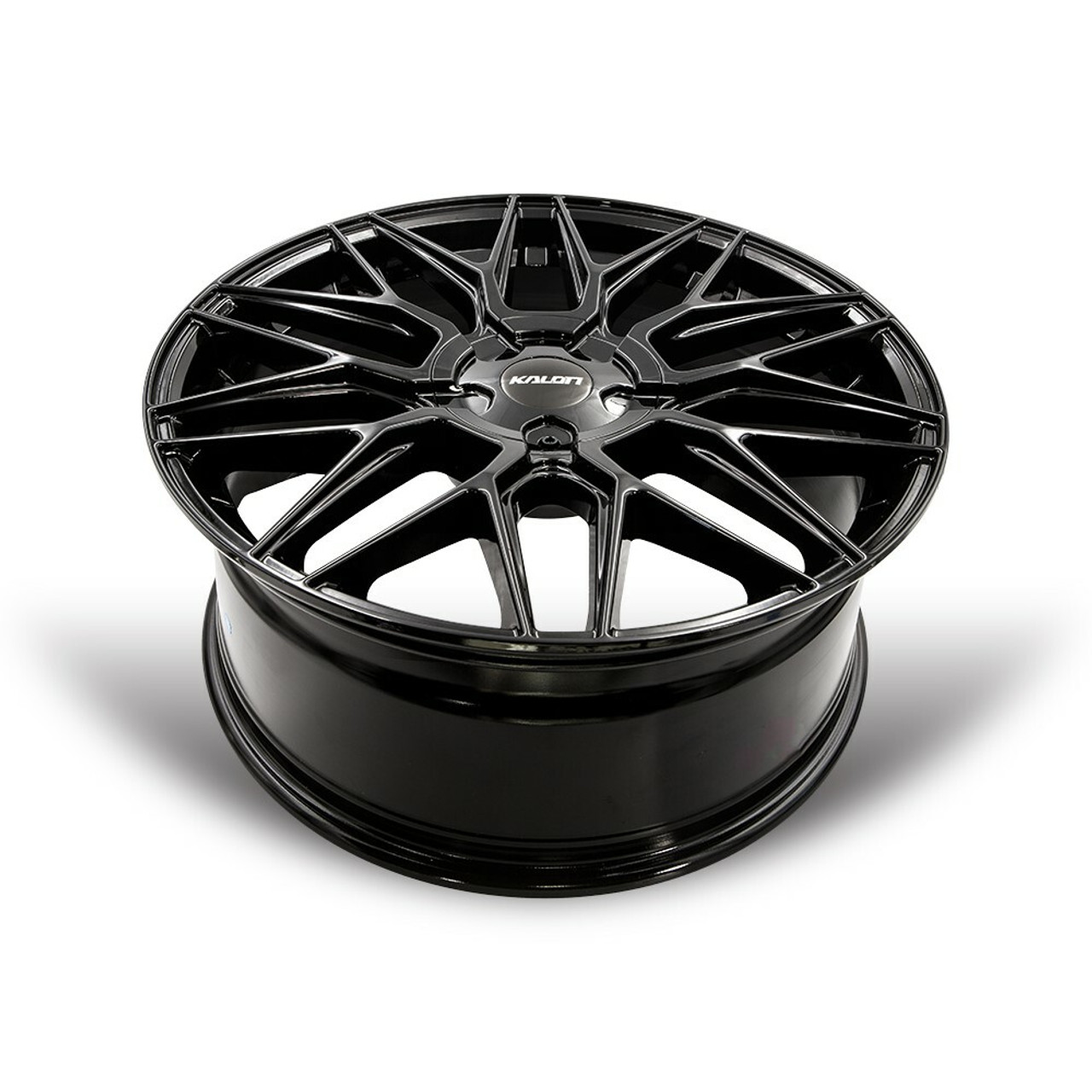 Set 4 20" Kalon Wheels Blitz 203 Gloss Black 20x8.5 Wheels 5x108 5x115 38mm Rims