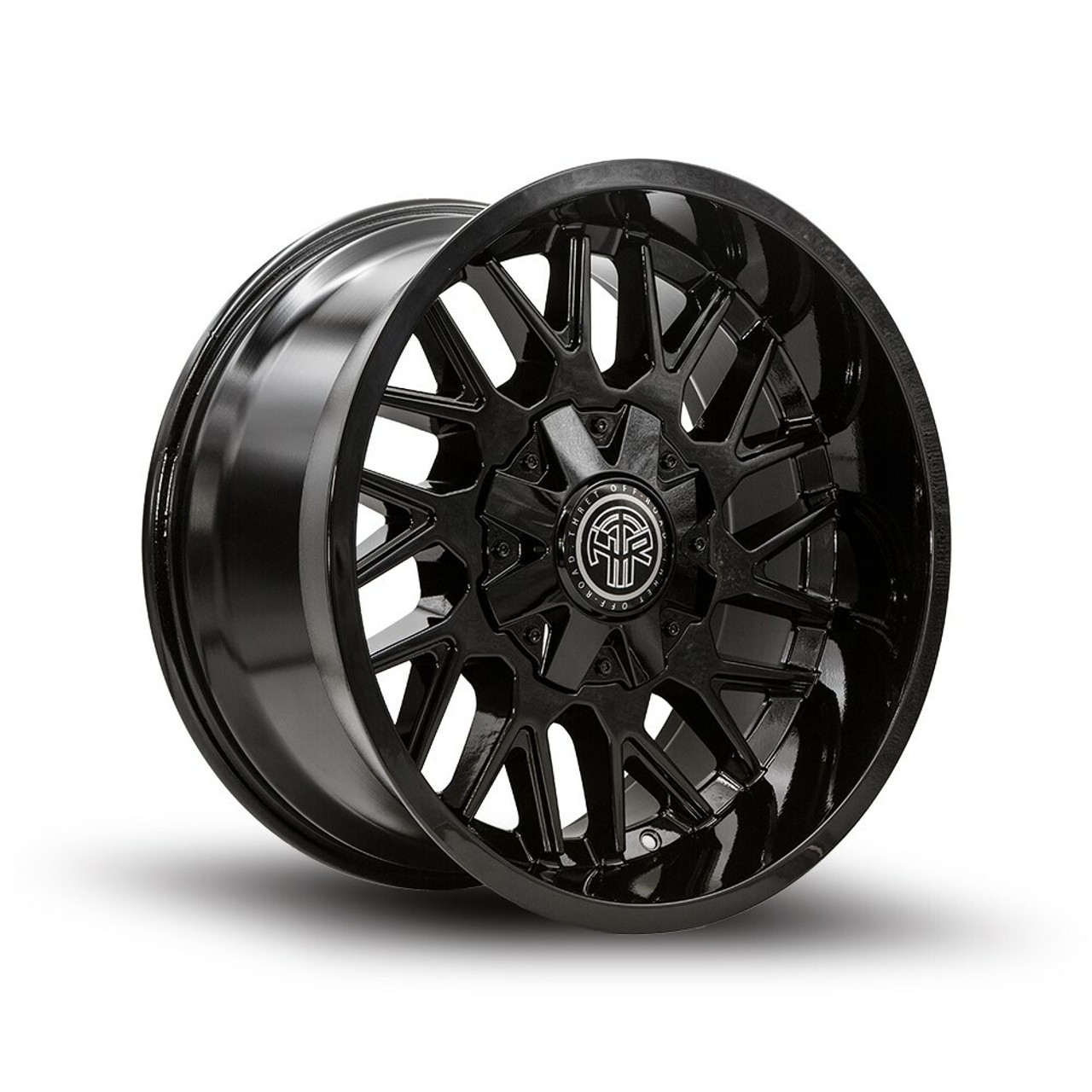 Set 4 20" Thret Offroad Revolver 803 Gloss Black 20x10 Wheels 8x6.5 8x170 -21mm