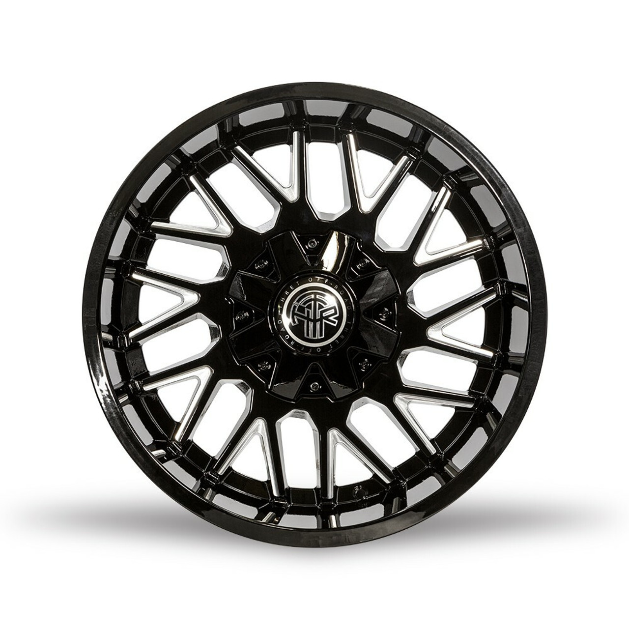Set 4 20" Thret Offroad Revolver 803 Black Milled 20x10 Wheels 6x135 6x5.5 -21mm