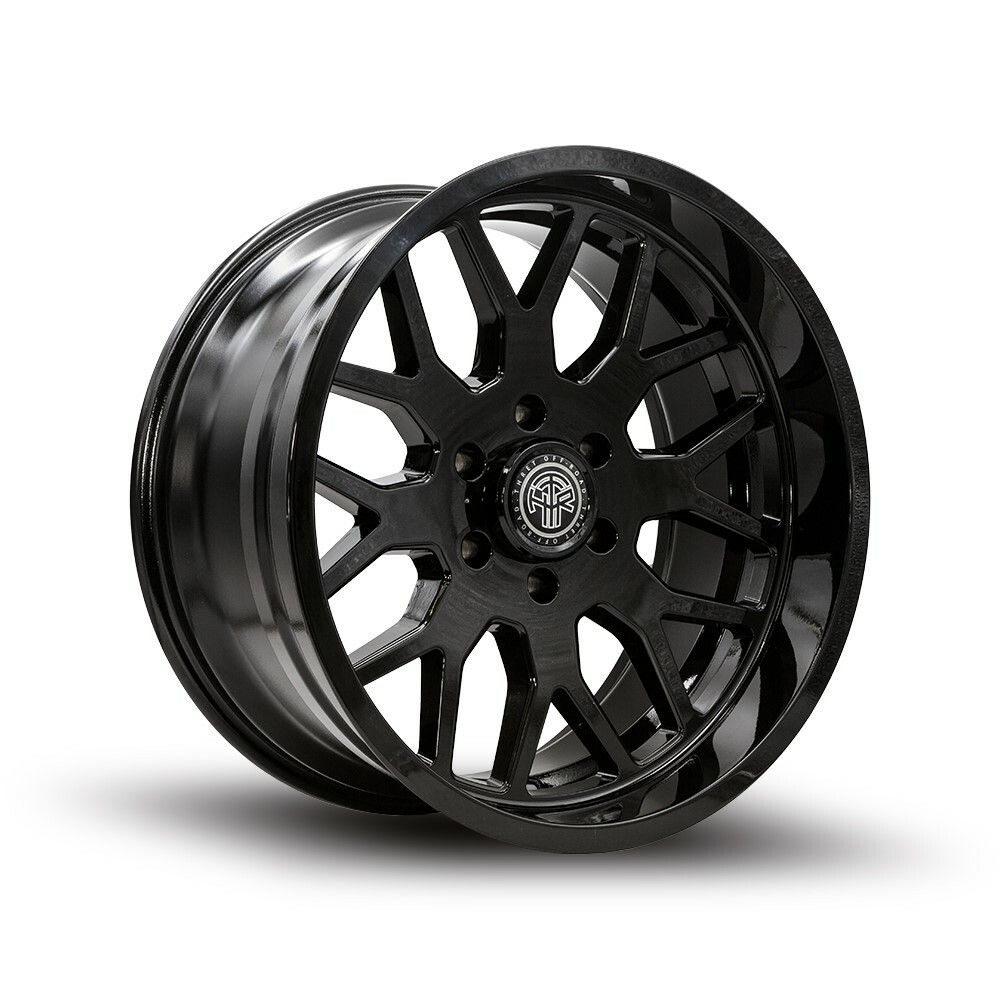 Set 4 22" Thret Offroad Monarch 901 Gloss Black 22x10 Wheels 6x5.5 -21mm Rims
