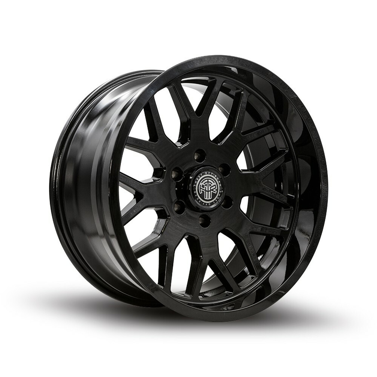 Set 4 20" Thret Offroad Monarch 901 Gloss Black 20x10 Wheels 6x5.5 -21mm Rims
