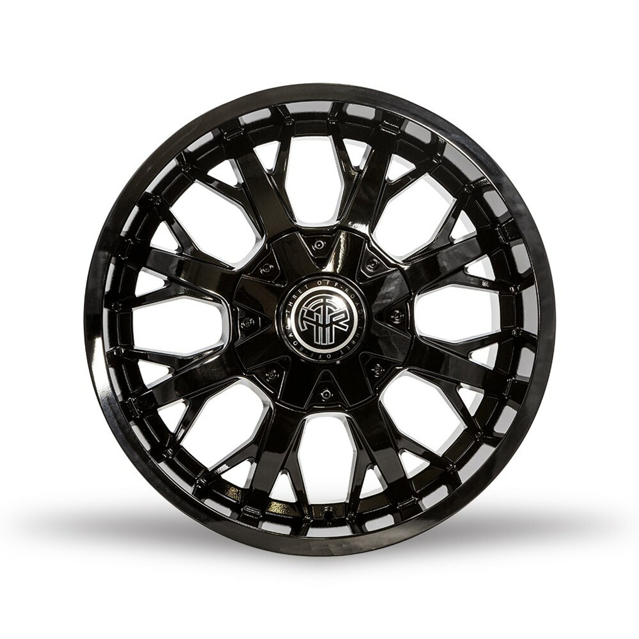 Set 4 20" Thret Offroad Vulcan 801 Gloss Black 20x9 Wheels 5x5 5x5.5 0mm Rims