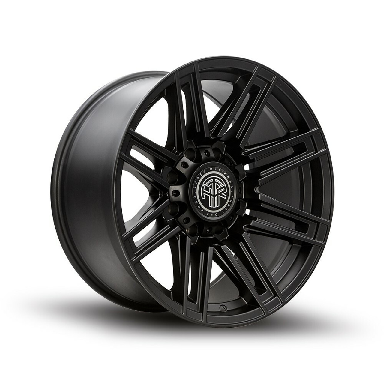 Set 4 20" Thret Offroad Dropzone 805 Satin Black 20x10 Wheels 6x135 6x5.5 -21mm