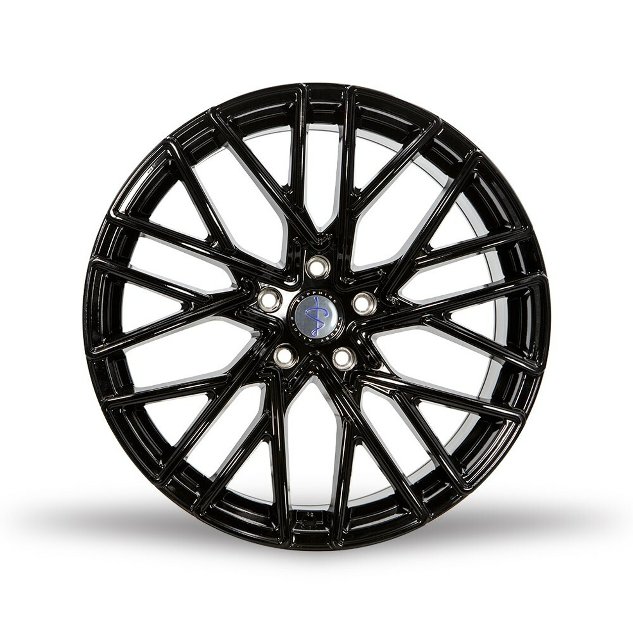 Set 4 20" Sapphire Luxury Alloys SX02-02 Gloss Black 20x9 Wheels 5x112 35mm Rims Set 4 20" Sapphire Luxury Alloys SX02-02 Gloss Black 20x9 Wheels 5x112 35mm Rims