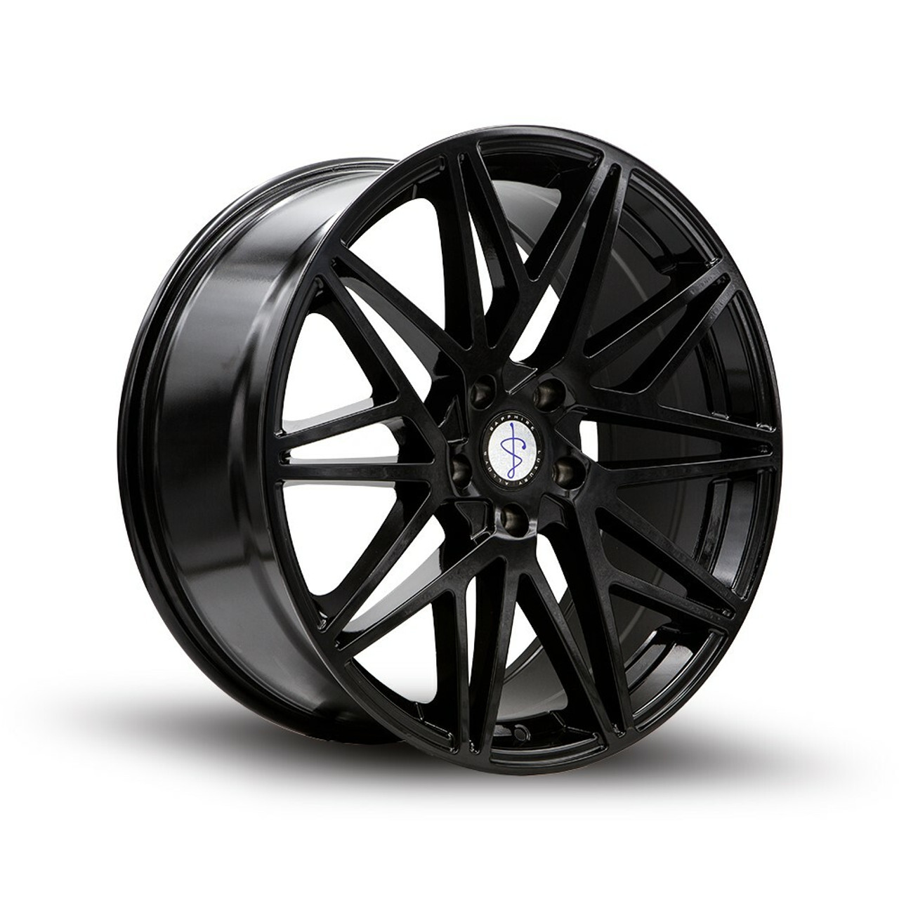 Set 4 20" Sapphire Luxury Alloys SX05-05 Gloss Black 20x9 Wheels 5x120 35mm Rims