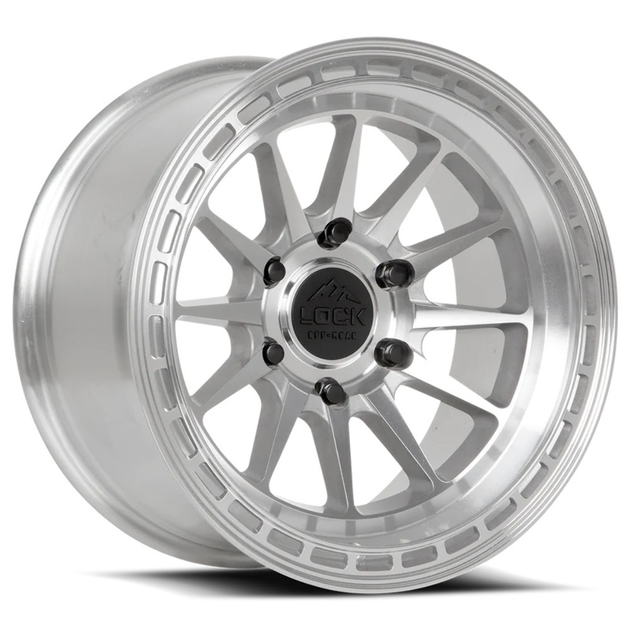 17" Lock Offroad Baja Machine Clear Coat 17x9 Wheel 6x5.5 -12mm Lifted Truck Rim
