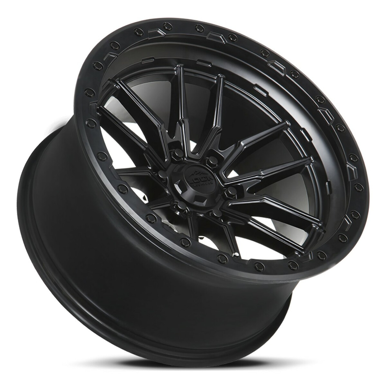 22" Lock Offroad Krawler Matte Black Matte Black Ring 22x10 Wheel 8x170 -18mm