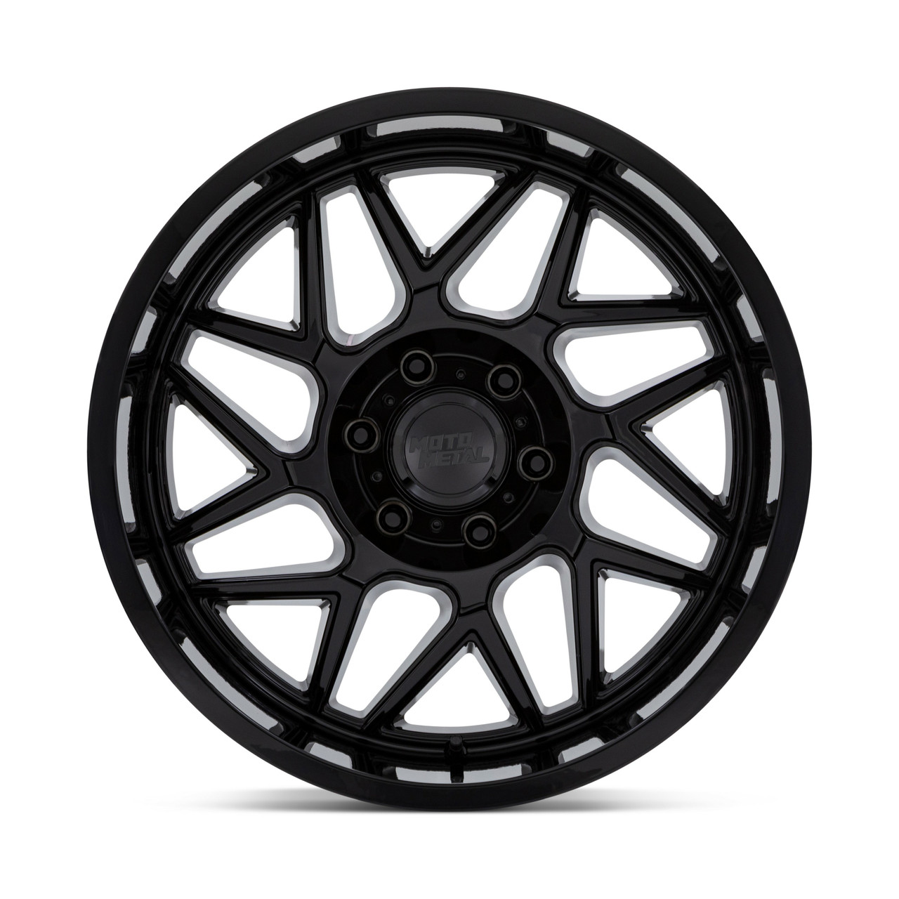 20" Moto Metal MO812 Turbine Gloss Black 20x9 Wheel 5x5 01mm For Jeep Truck Rim