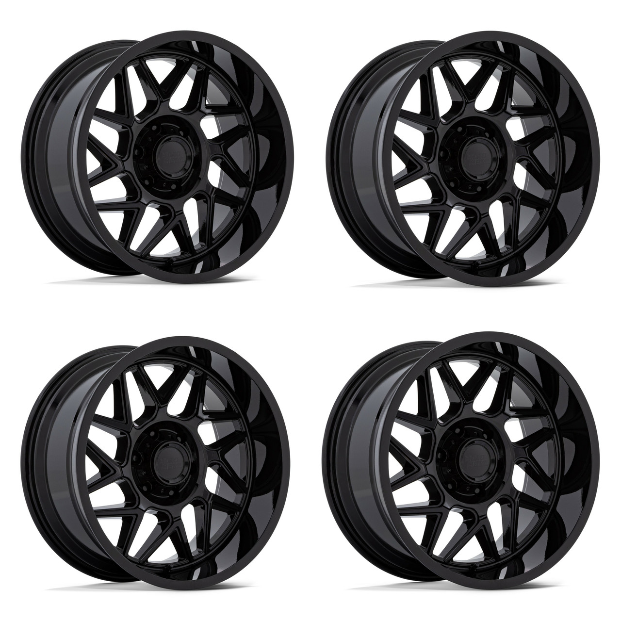 Set 4 20" Moto Metal MO812 Turbine Gloss Black 20x10 Wheels 5x5 -18mm For Jeep