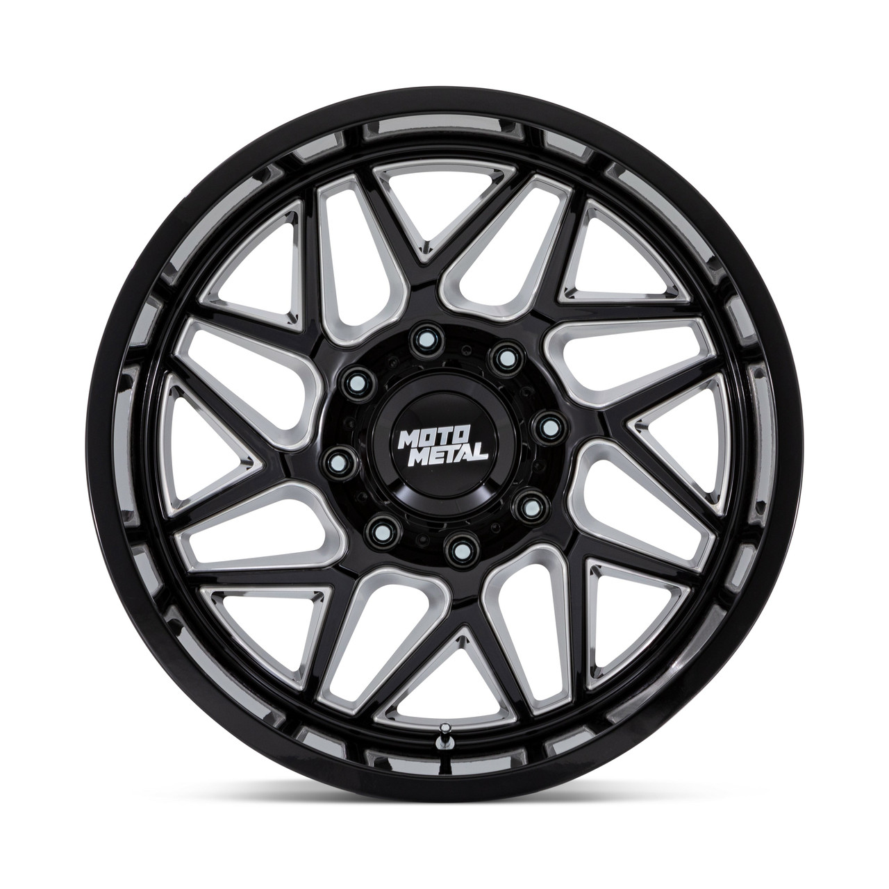 Set 4 20" Moto Metal MO812 Turbine Gloss Black Milled 20x9 Wheels 8x170 20mm Rim