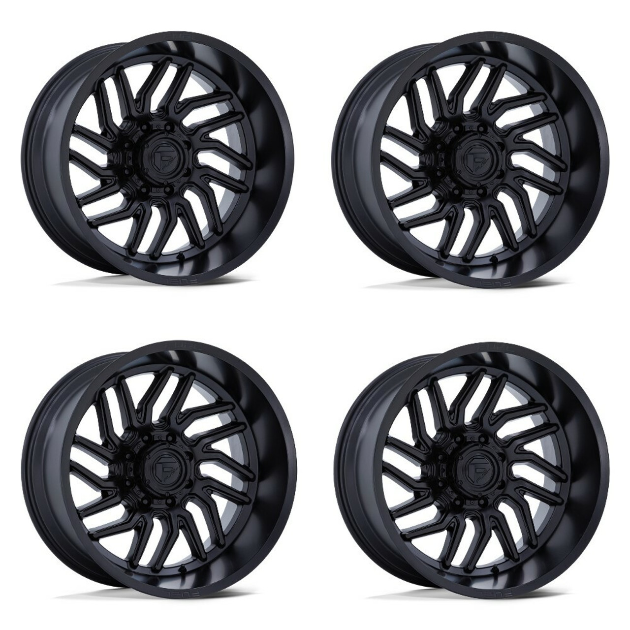 Set 4 20" Fuel D864 Hurricane 20x9 8x180 01mm Blackout Wheel sFor Chevy GMC Rims