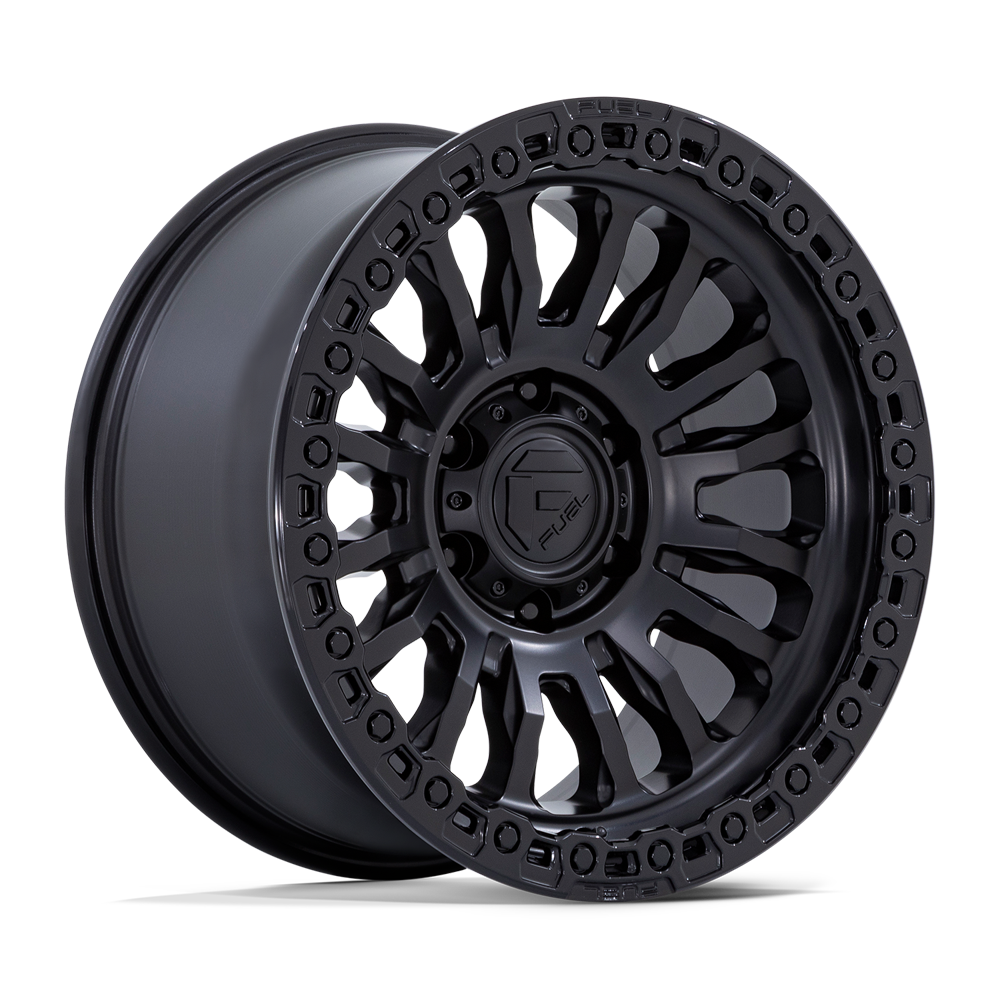 17" Fuel 1PC FC857 Rincon Matte Black Gloss Black Lip 17x9 Wheel 8x6.5 20mm Rim