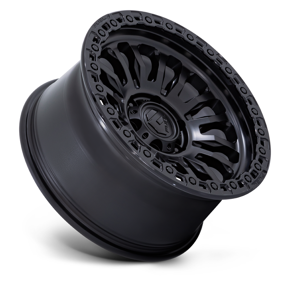 17" Fuel 1PC FC857 Rincon Matte Black Gloss Black Lip 17x9 Wheel 8x6.5 20mm Rim