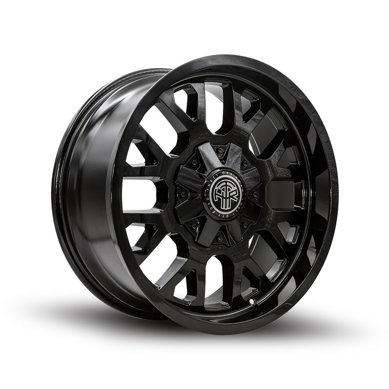 20" Thret Offroad Attitude 802 Gloss Black 20x9 Wheel 6x135 6x5.5 18mm Truck Rim