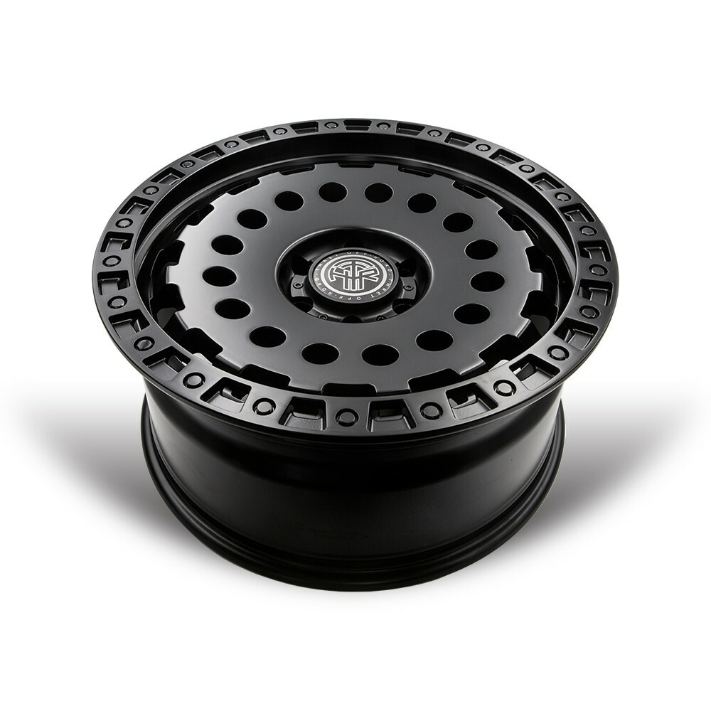 17" Thret Offroad Firewall 702 Satin Black 17x9 Wheel 6x5.5 -12mm Lifted Rim
