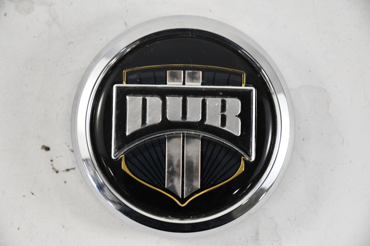 DUB Chrome/Black Yellow trim Center Cap Hub Cap 1003-07-04 3"