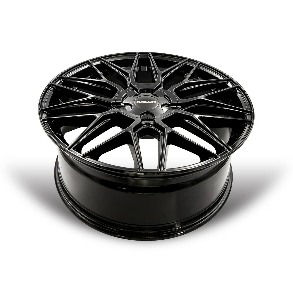 20" Kalon Wheels Blitz 203 20x8.5 5x5 38mm Gloss Black Wheel For Jeep Rim