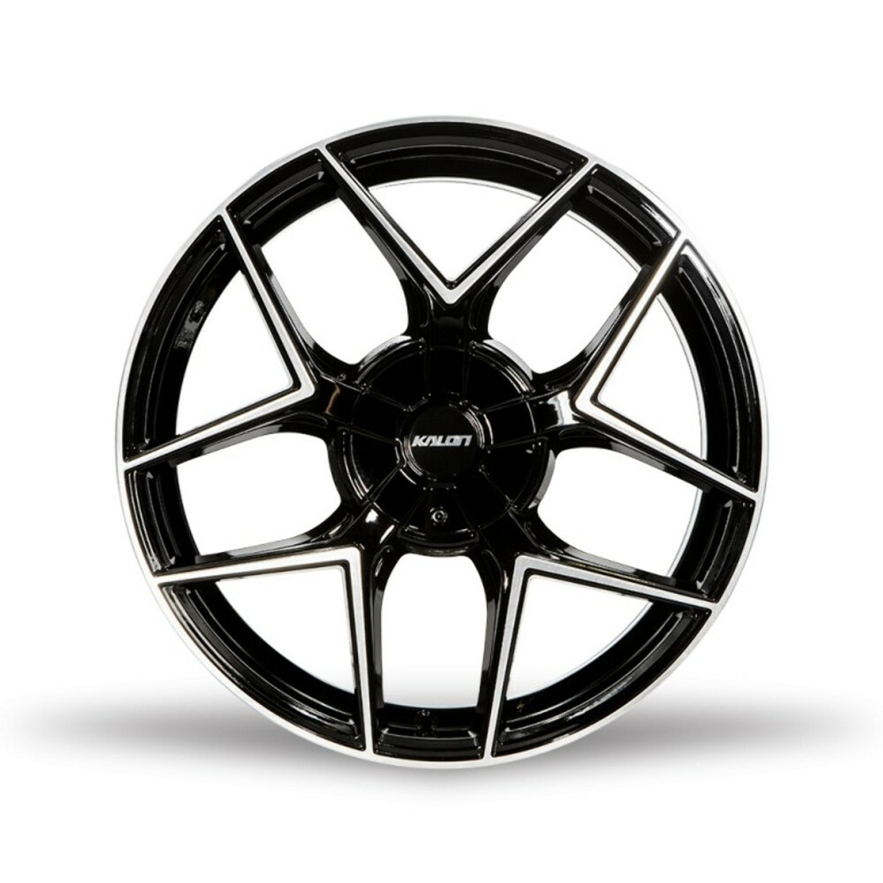 20" Kalon Wheels Falcon 201 Black Machined Face 20x8.5 Wheel 5x112 5x120 38mm