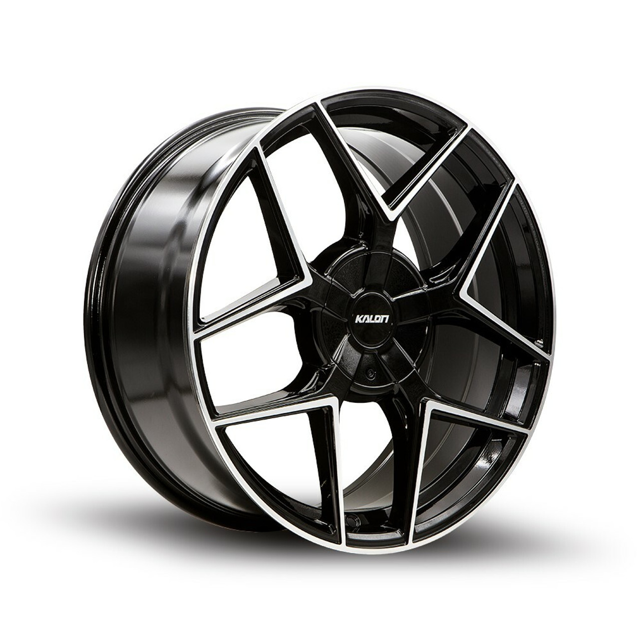 20" Kalon Wheels Falcon 201 Black Machined Face 20x8.5 Wheel 5x108 5x115 38mm