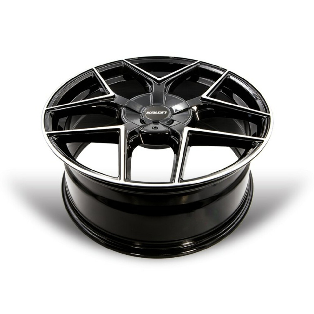 20" Kalon Wheels Falcon 201 Black Machined Face 20x8.5 Wheel 5x108 5x115 38mm