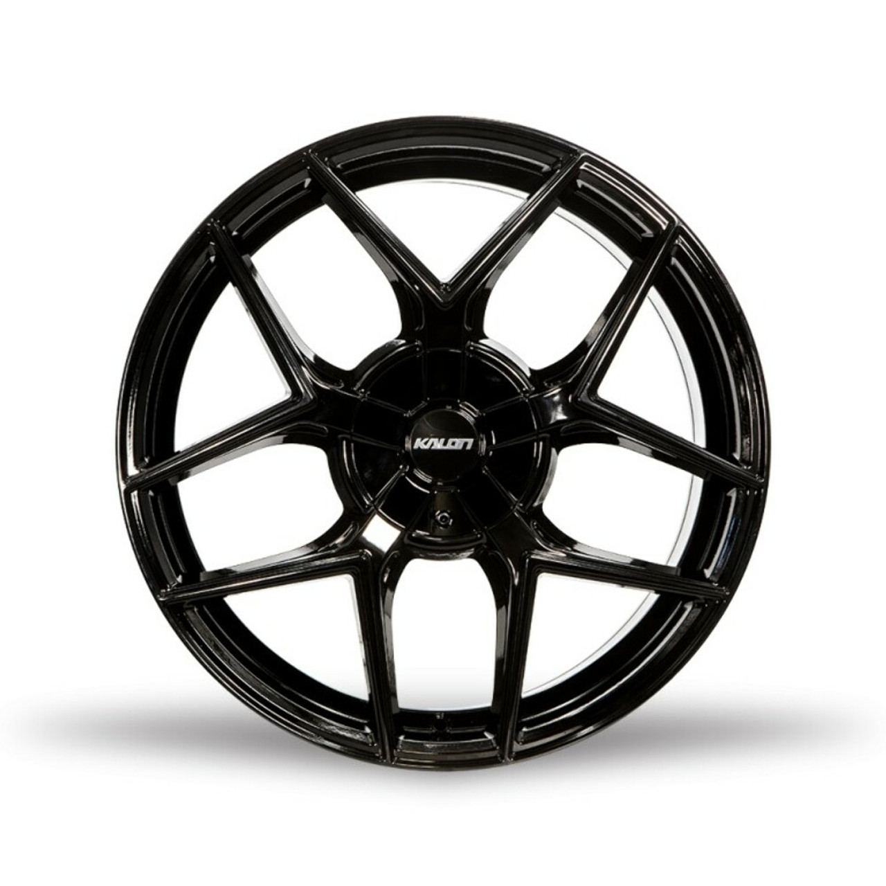 18" Kalon Wheels Falcon 201 Gloss Black 18x8 Wheel 5x100 5x4.5 40mm Rim