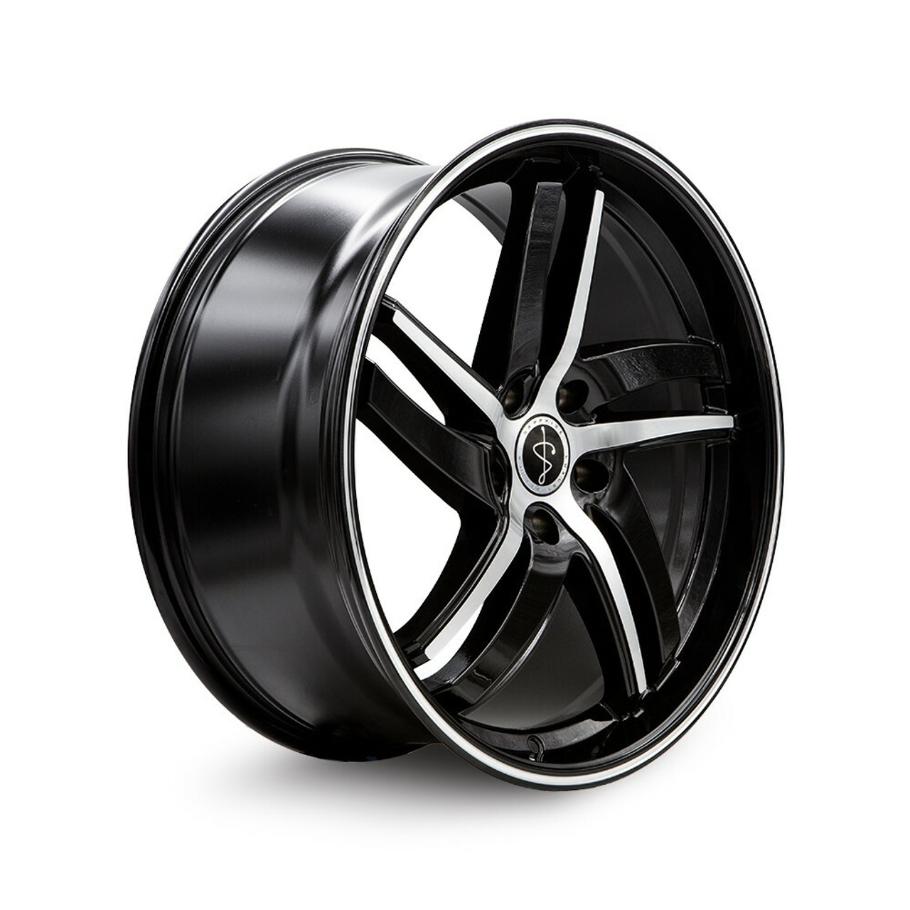 20" Sapphire Luxury Alloys SX01-01 Gloss Black Machined 20x9 Wheel 5x4.5 35mm
