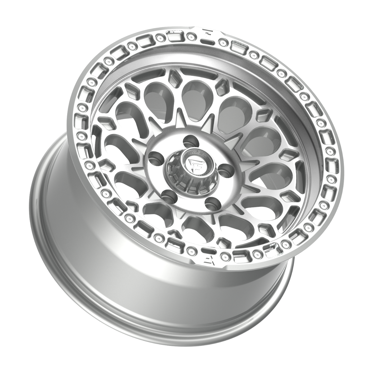 Set 4 18" Fittipaldi Offroad FT101MS Silver Machined Face 18x9 Wheels 8x6.5 18mm