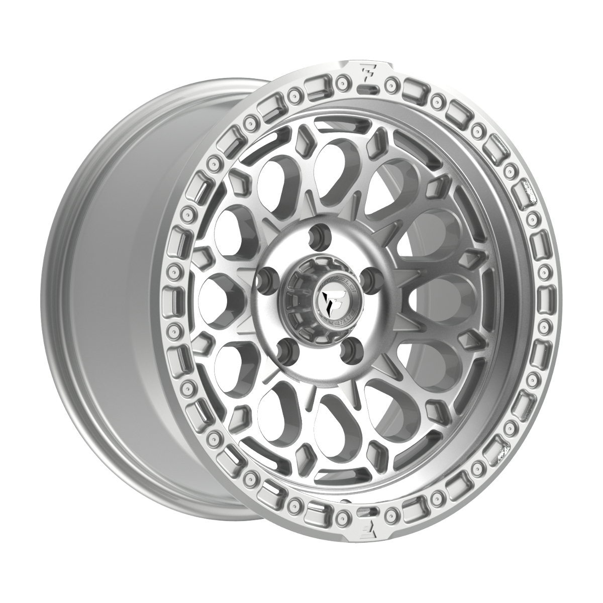 Set 4 18" Fittipaldi Offroad FT101MS Silver Machined Face 18x9 Wheels 6x135 18mm