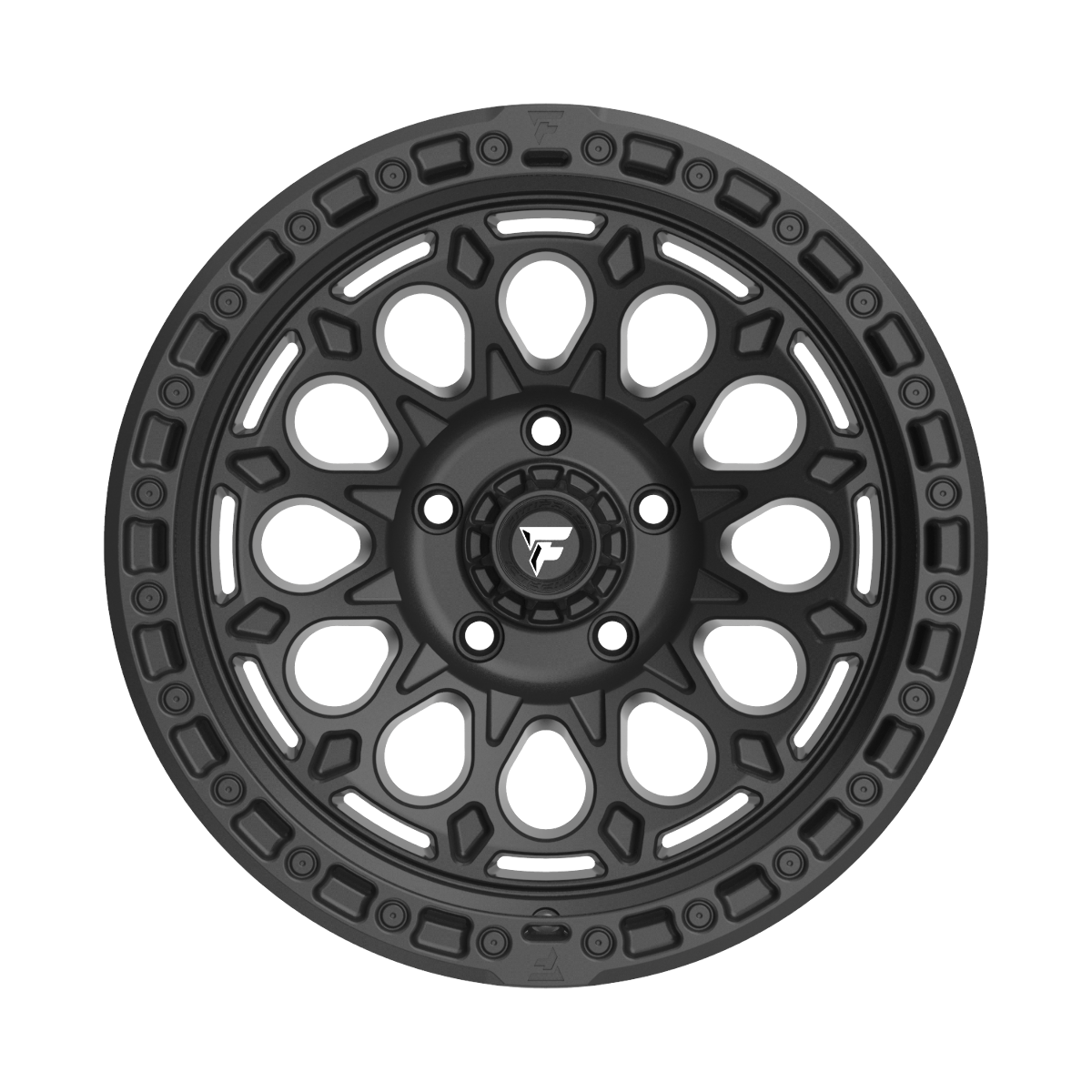 Set 4 20" Fittipaldi Offroad FT101SB Satin Black 20x9 Wheels 6x5.5 0mm Truck Rim