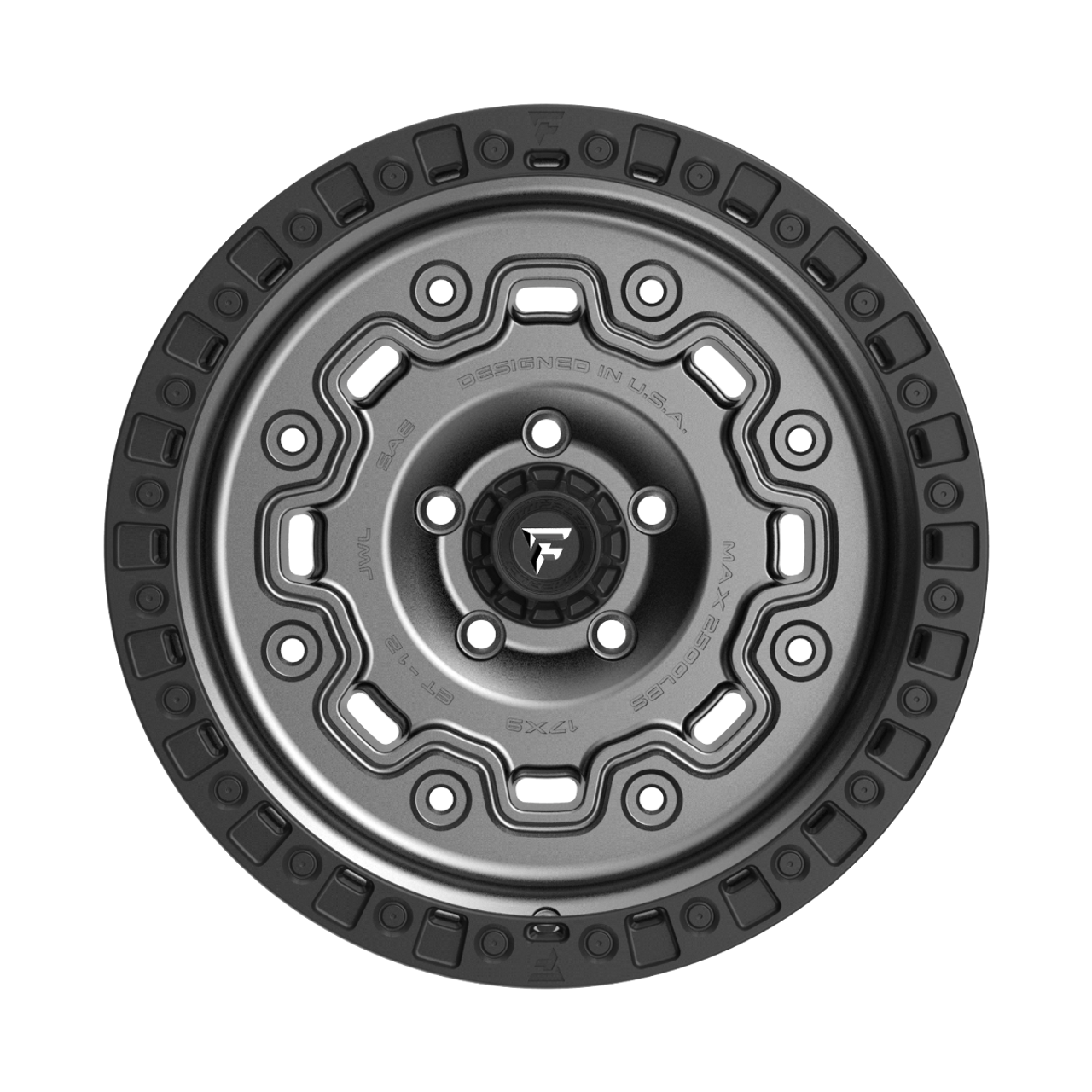 Set 4 20" Fittipaldi Offroad FT100AB Anthracite Satin Black Lip 20x9 5x5.5 18mm