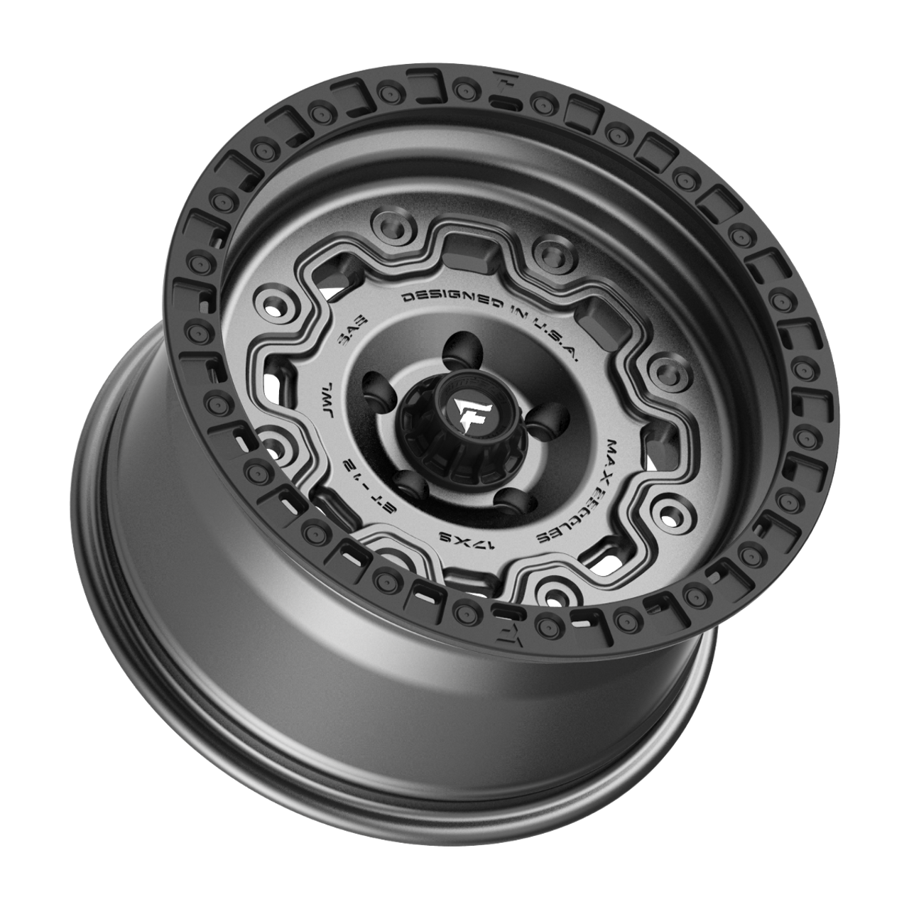 20" Fittipaldi Offroad FT100AB Anthracite Satin Black Lip 20x9 Wheel 5x5 0mm Rim