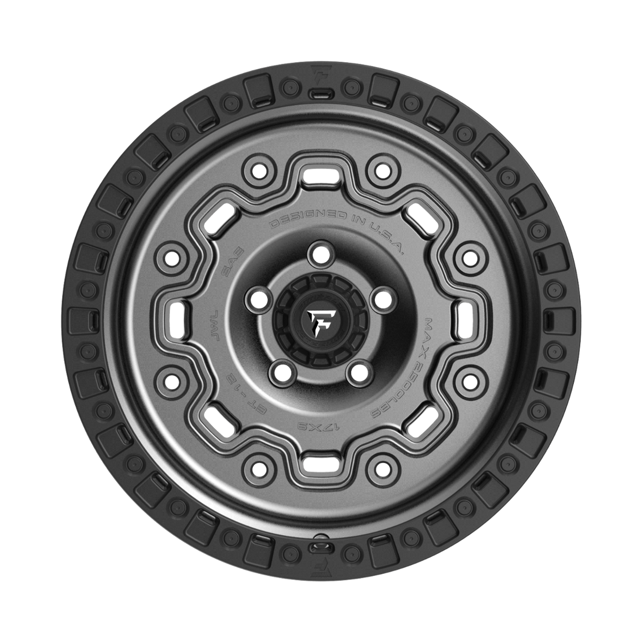 Set 4 20" Fittipaldi Offroad FT100AB Anthracite Satin Black Lip 20x9 5x5 0mm Rim