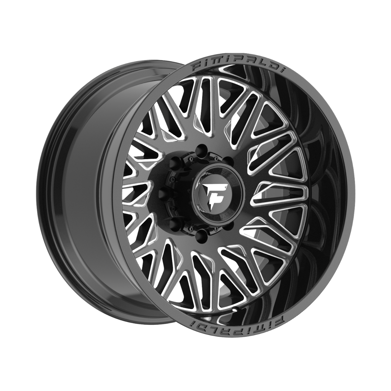 22" Fittipaldi Offroad FA07BM Gloss Black Milled 22x12 Wheel 5x5.5 5x150 -44mm