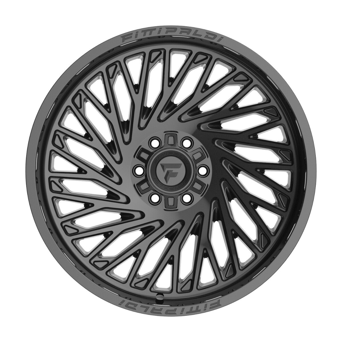 Set 4 24" Fittipaldi Offroad FA15B Gloss Black 24x10 Wheels 8x6.5 0mm Truck Rims