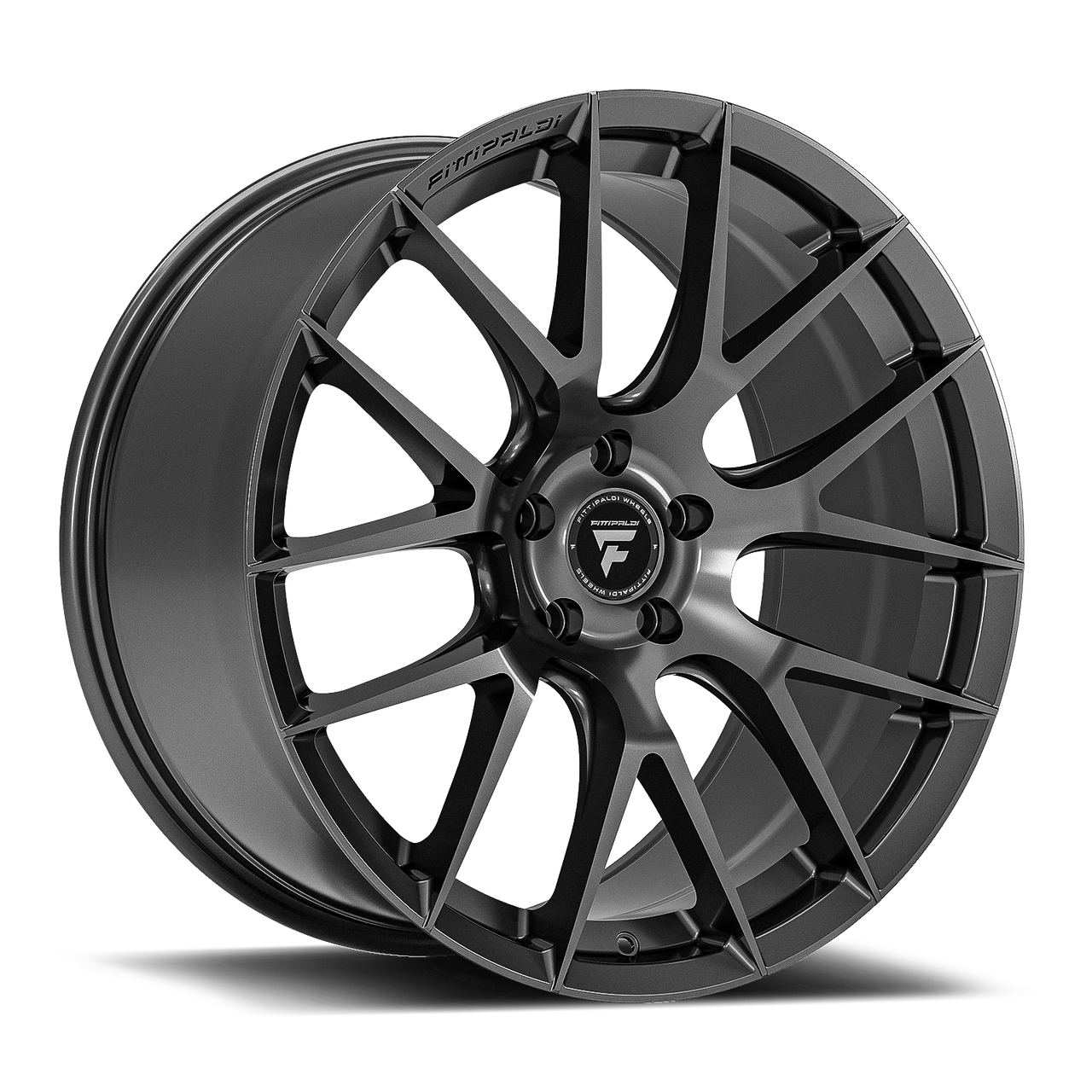 Set 4 20" Fittipaldi Street FS360G Gloss Graphite 20x8.5 Wheels 5x115 15mm Rims