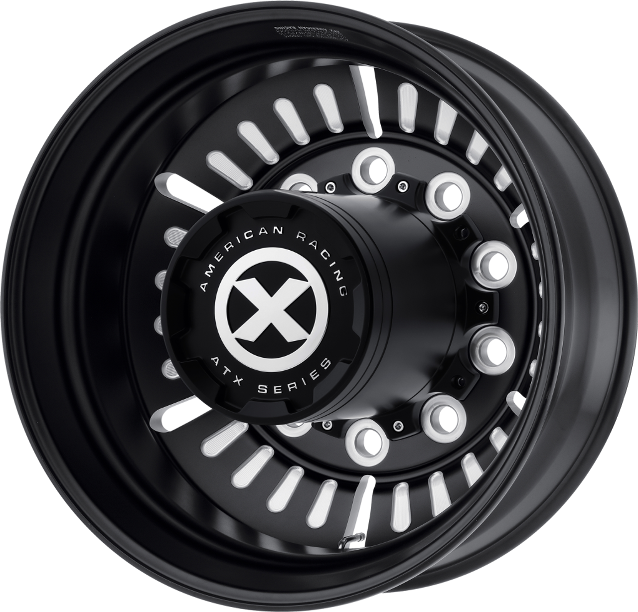 ATX AO403 Roulette 24.5x8.25 10x11.25 Satin Black Milled - Rear Wheel 24.5" -168