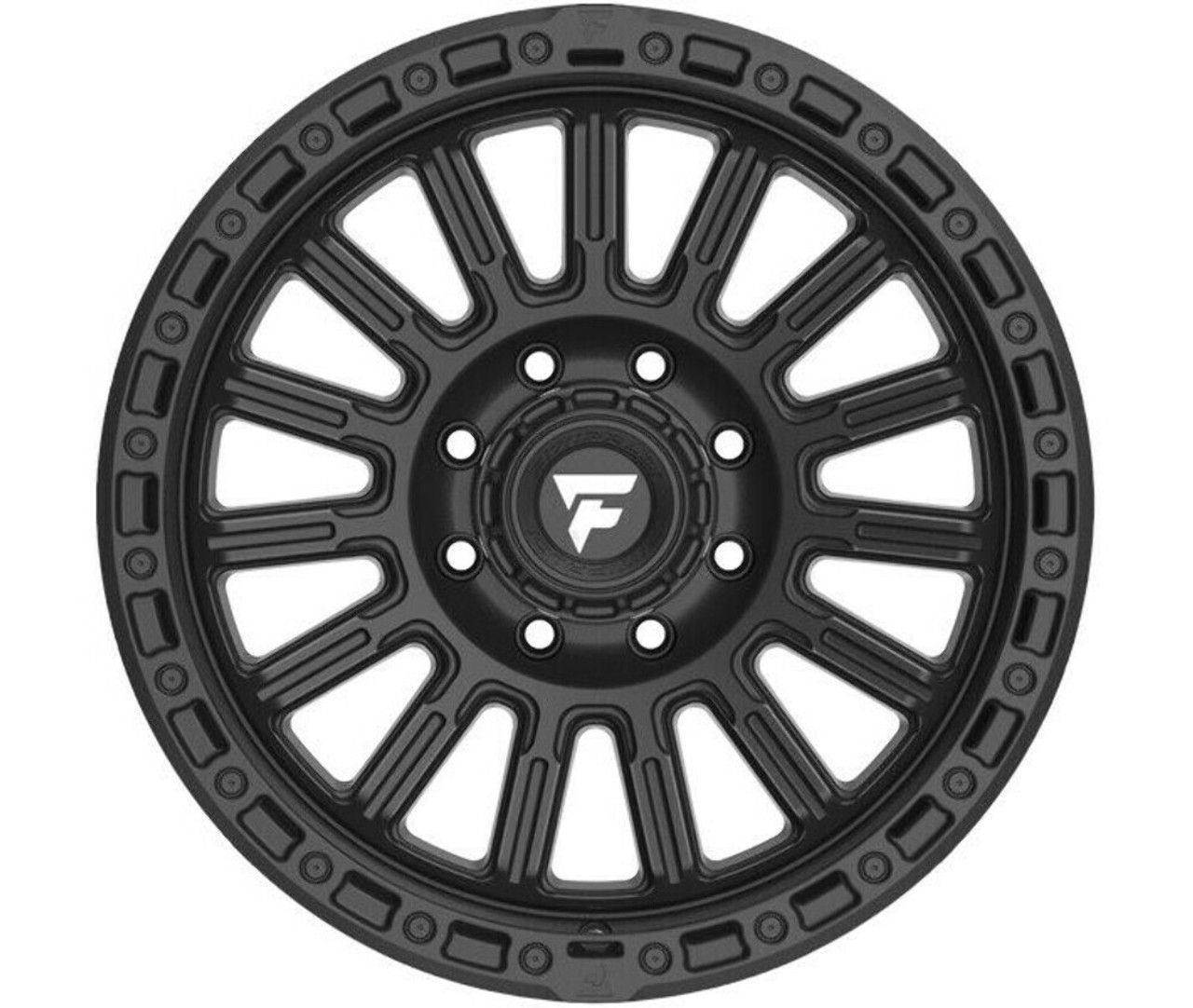 20" Fittipaldi Offroad FT106SB Satin Black 20x9 Wheel 8x180 18mm For Chevy GMC