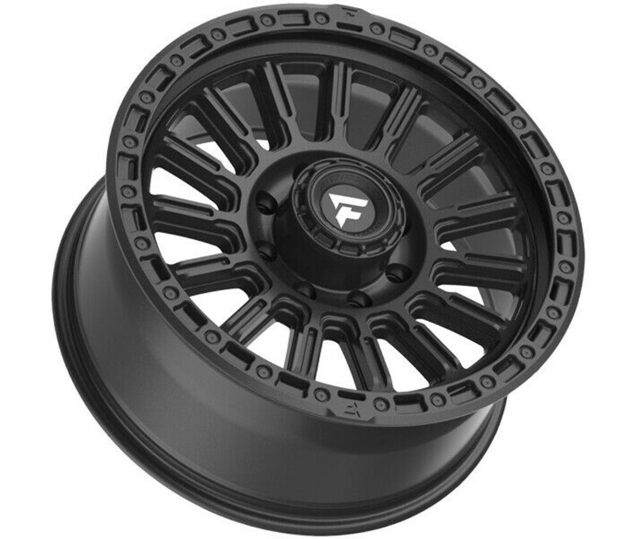 20" Fittipaldi Offroad FT106SB Satin Black 20x9 Wheel 8x180 18mm For Chevy GMC