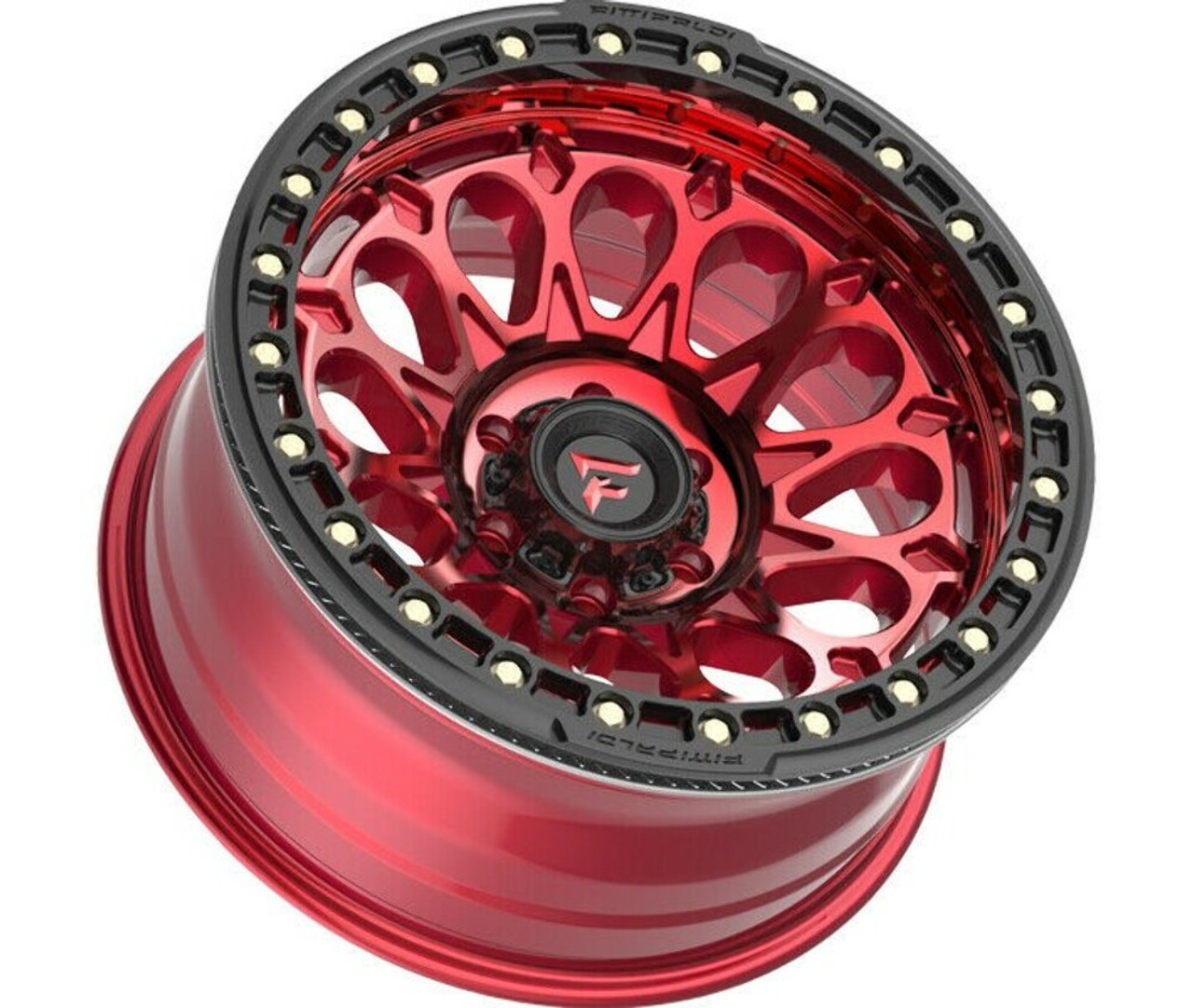 20" Fittipaldi Offroad FB153R Red Machined Tint Black Ring 20x10 Wheel 5x5 -38mm