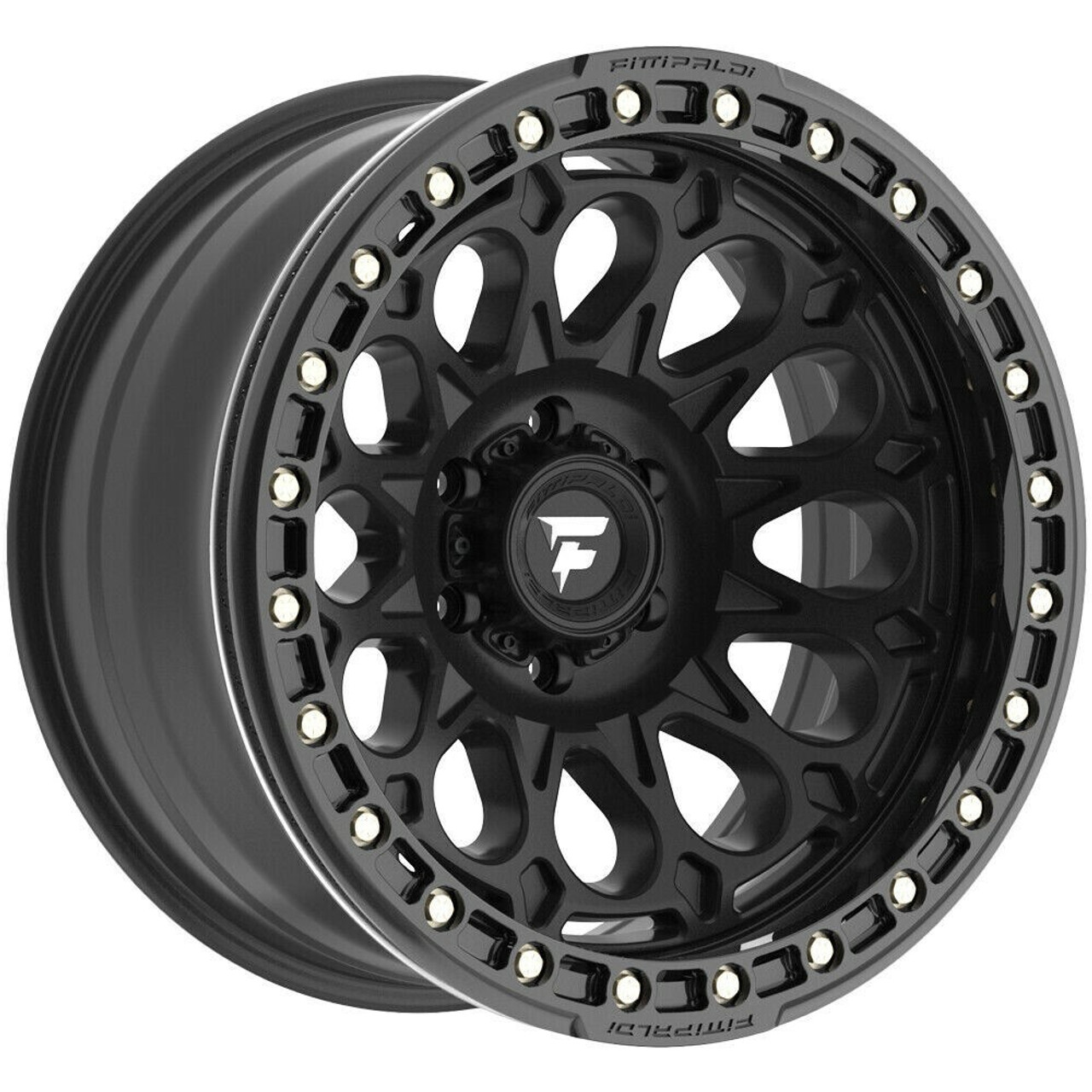 Set 4 17" Fittipaldi Offroad FB153B Black Gloss Black Forged Ring 17x9 8x6.5 -15mm
