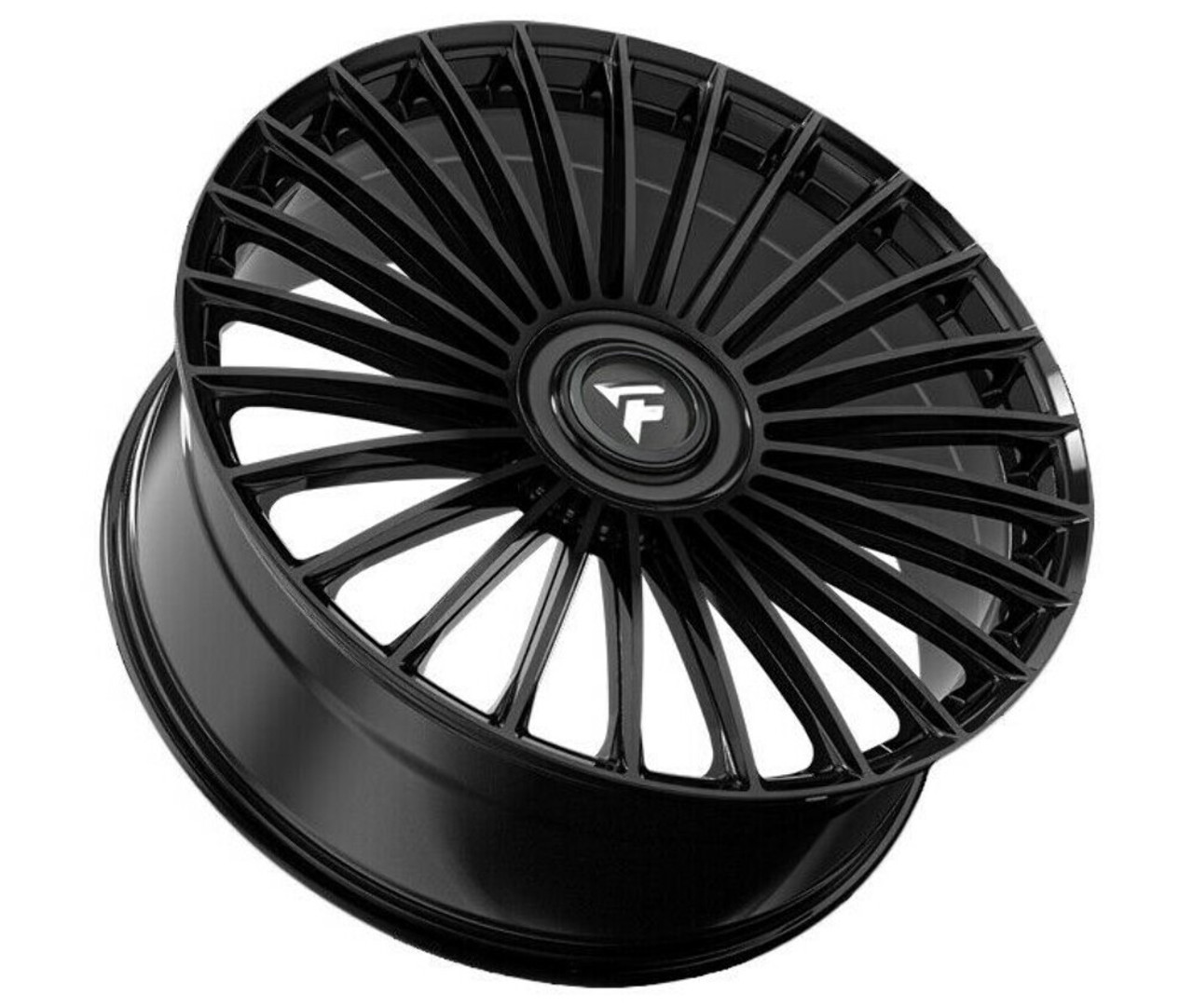 22" Fittipaldi Street FS370B Gloss Black 22x9.5 Wheel 6x135 6x5.5 25mm Rim