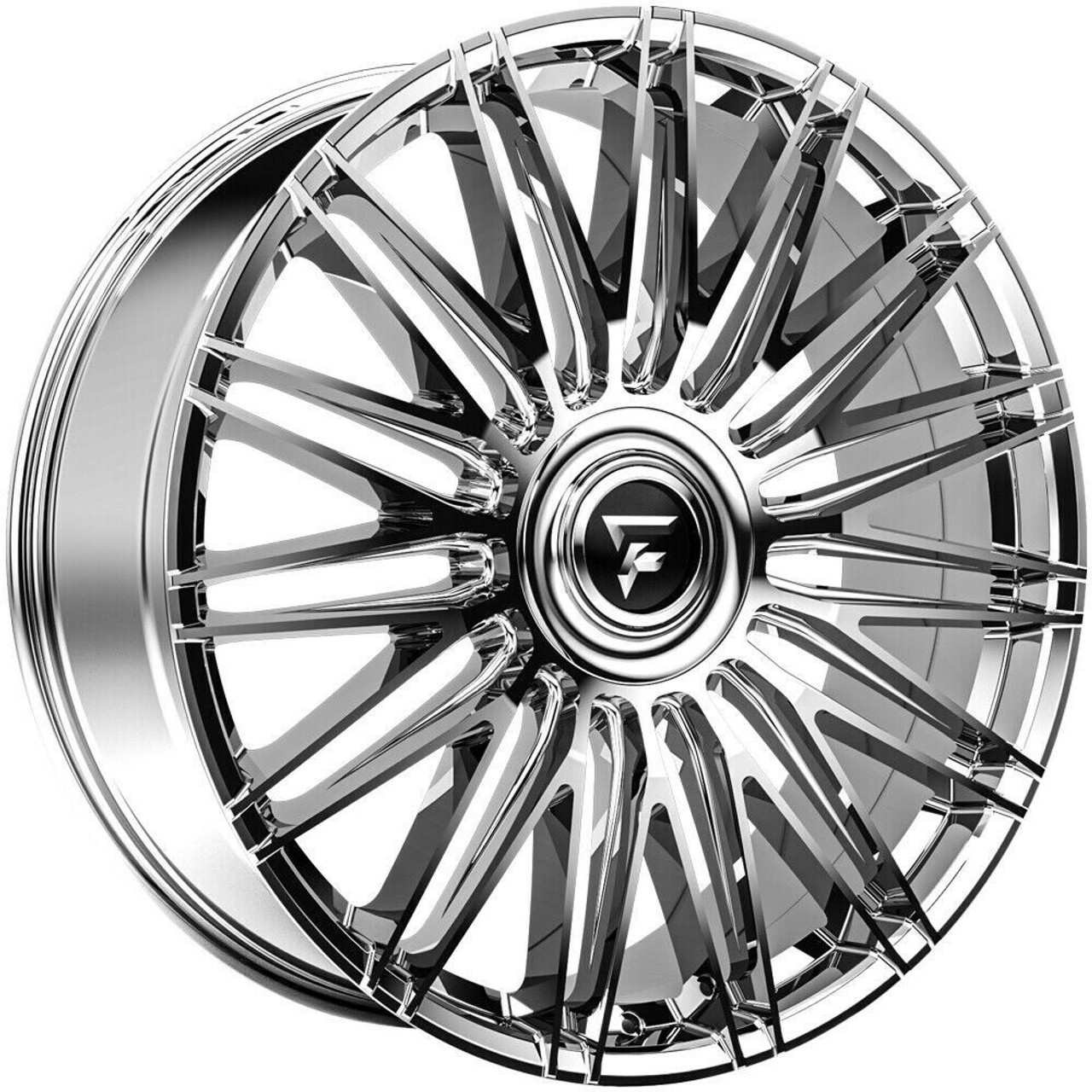 Set 4 24" Fittipaldi Street FS369MC Mirror Coat 24x10 Wheels 5x112 5x120 35mm