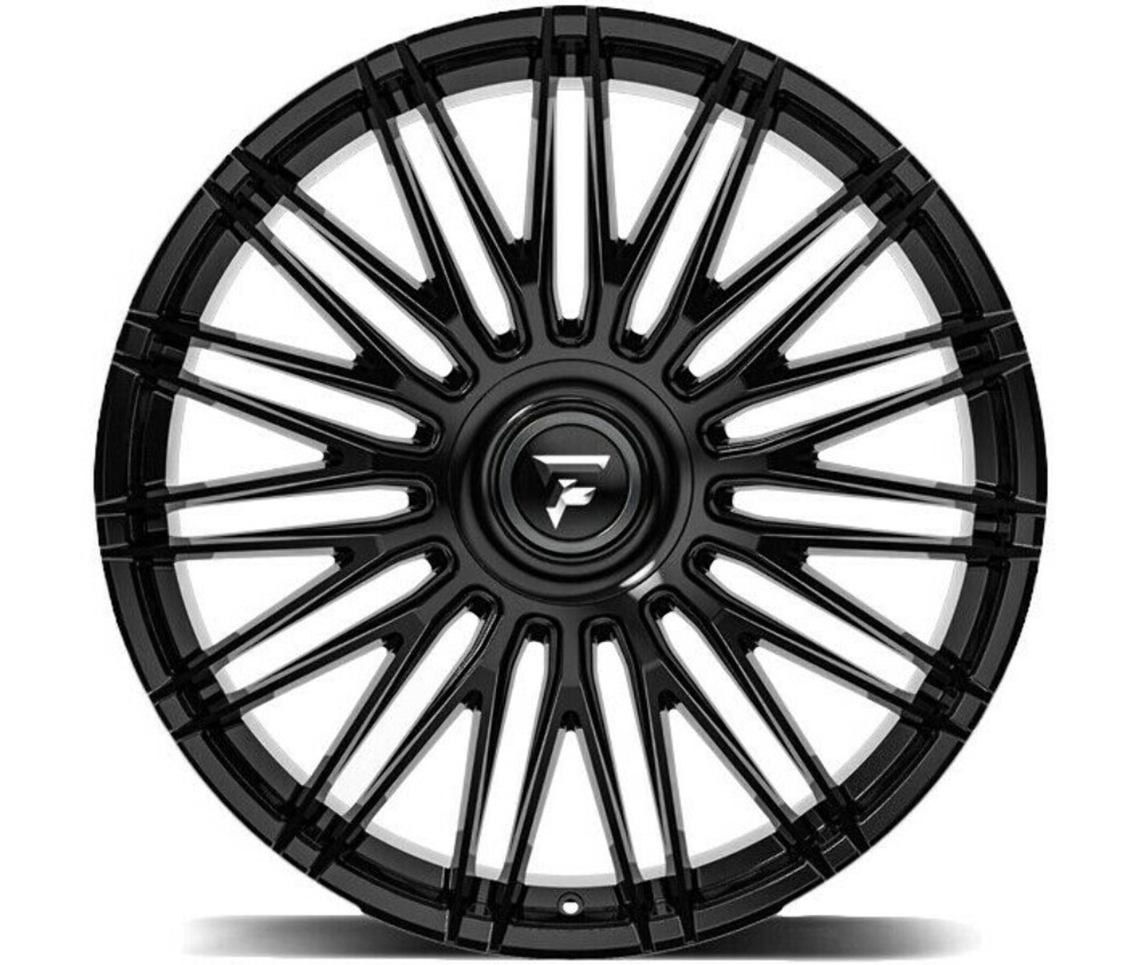 Set 4 24" Fittipaldi Street FS369B Black 24x10 6x135 6x5.5 30mm w Floating Caps