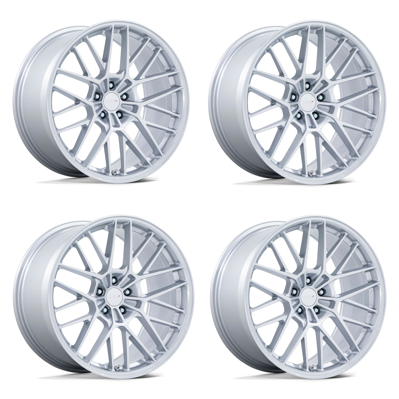 Set 4 20" TSW TW001 Daytona Gloss Silver 20x9 Wheels 5x112 45mm Flow Formed Rims